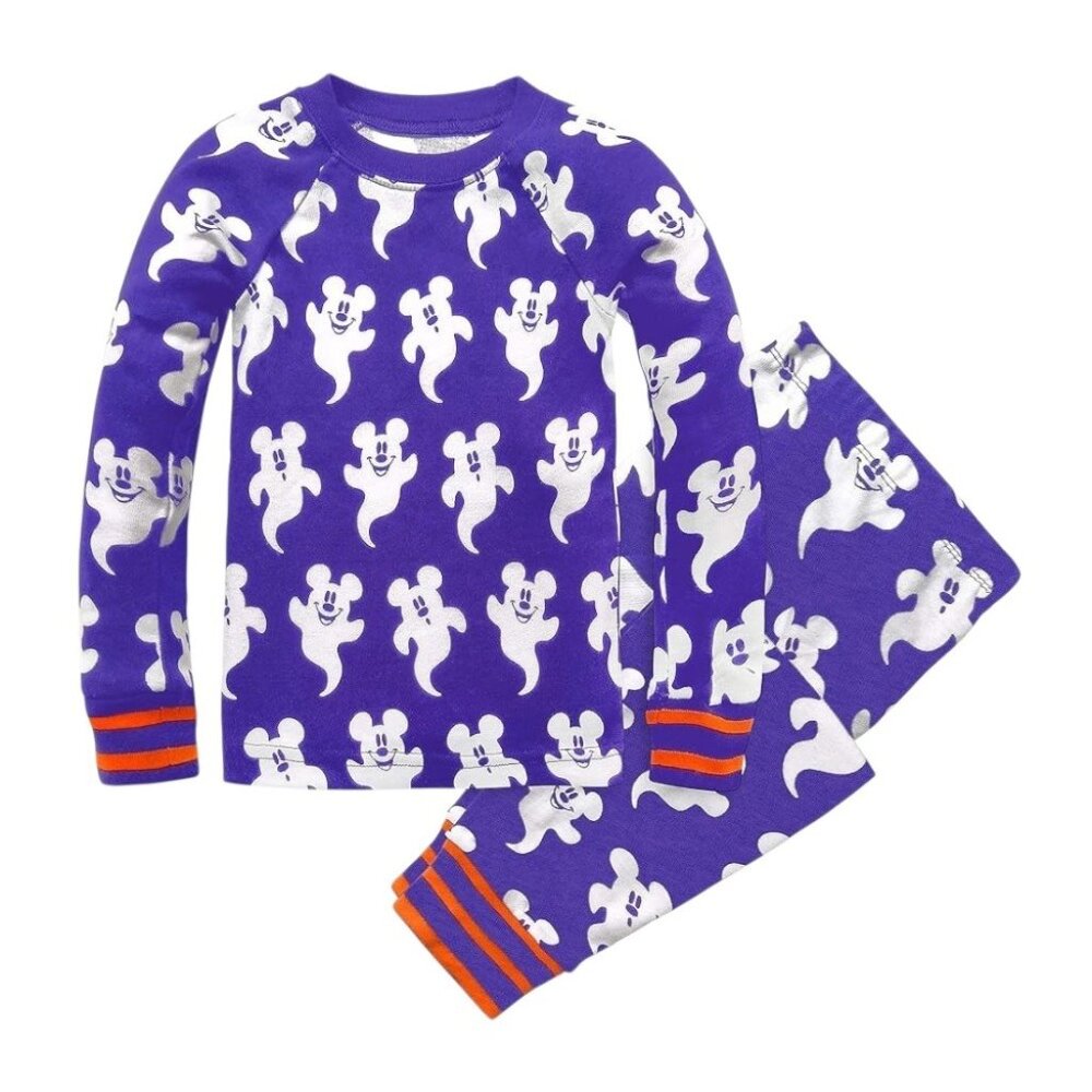 Disney Store Mickey Mouse Ghost Halloween PJ Pals Pajamas for Kids Size 3